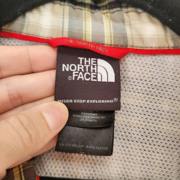 The North Face TNF Green Plaid Short Sleeve Button Down Shirt Hiking Camping L - Picture 6 of 8